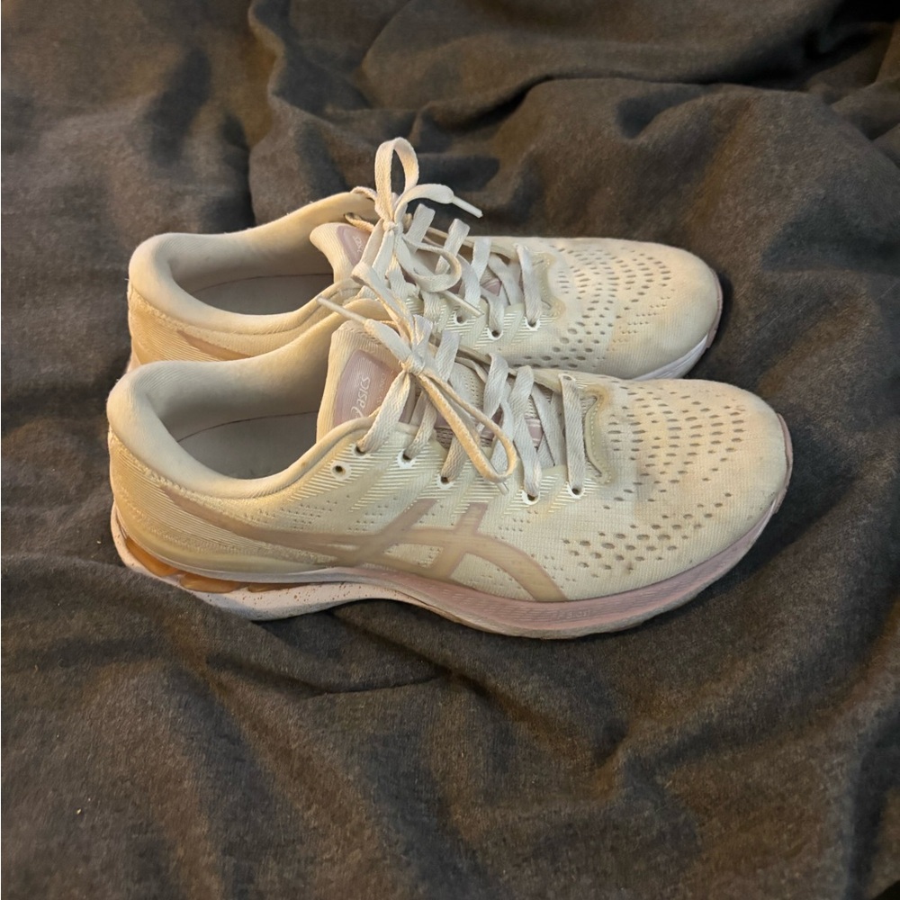 ASICS Women's Cream Athletic Shoes